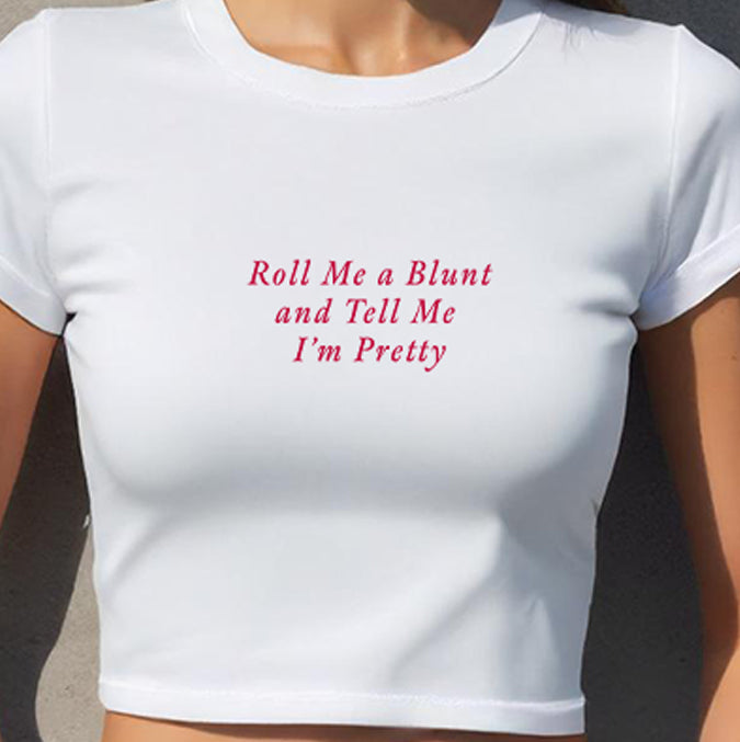 'Roll me a blunt' Crop Top