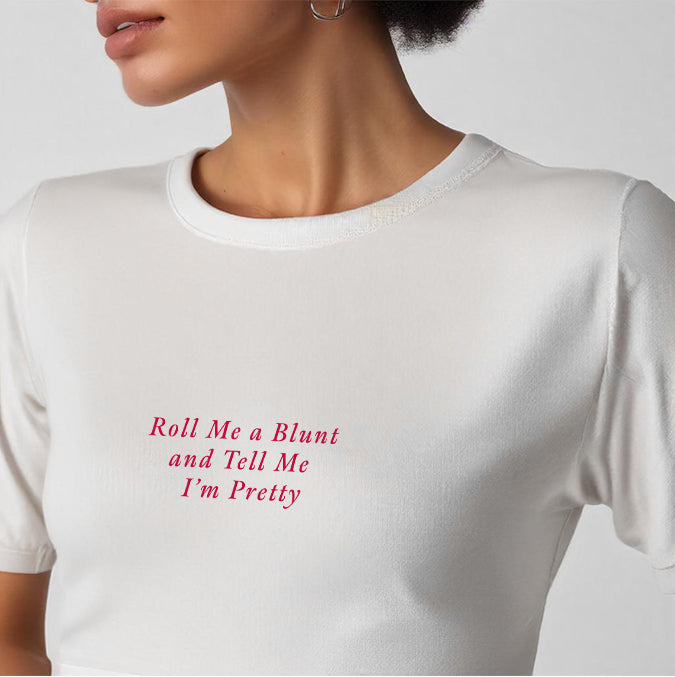 'Roll me a blunt' Crop Top