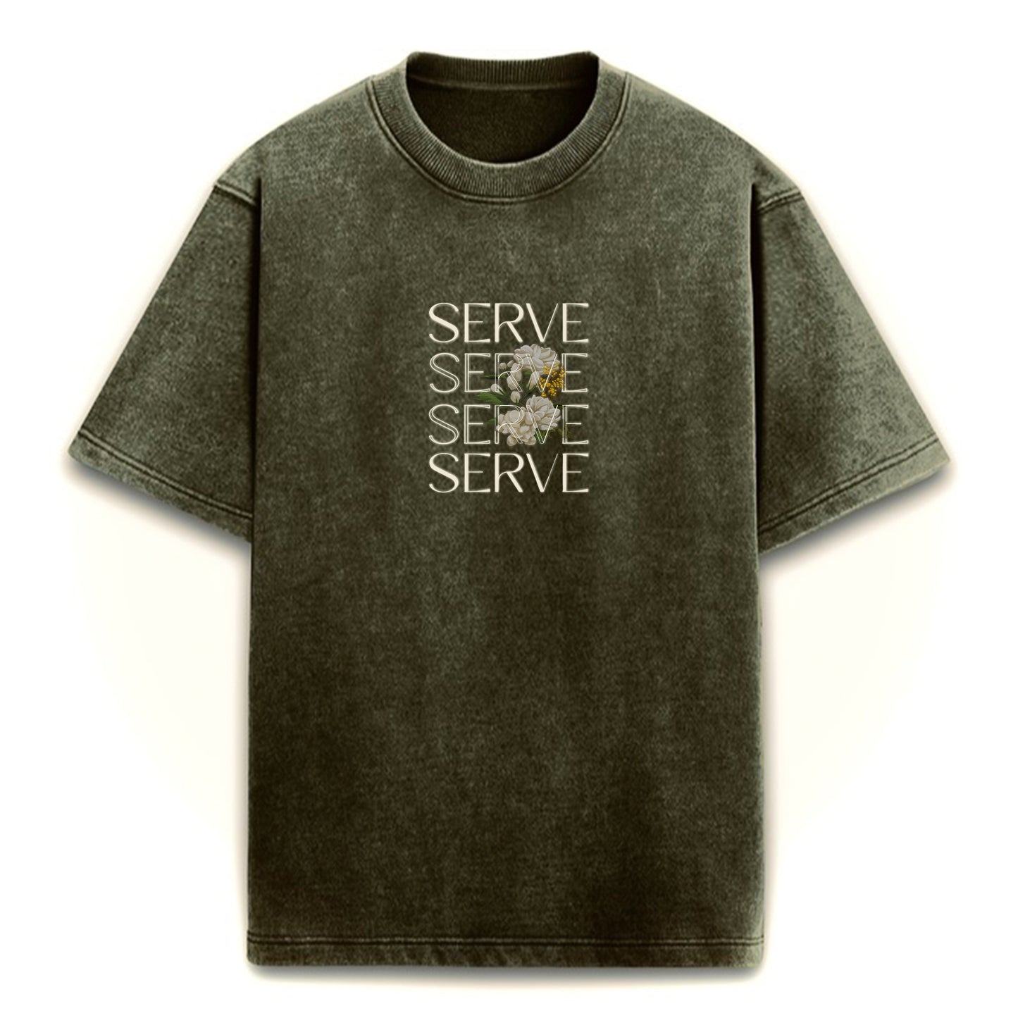 The 'Serve' graphic Oversized Acid Wash T-Shirt