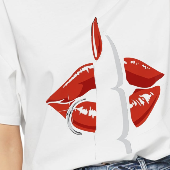 Shhh graphic Oversized Unisex T-Shirt