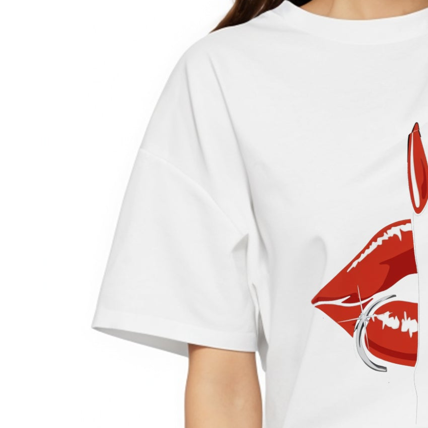 Shhh graphic Oversized Unisex T-Shirt