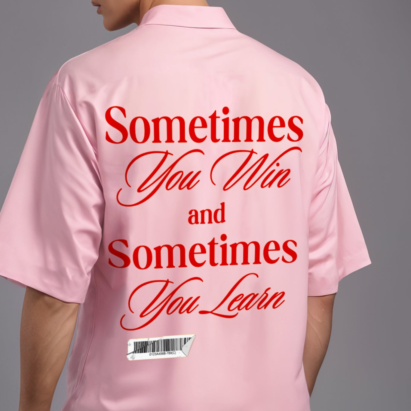 'Sometimes you win, sometimes you learn' Unisex Oversized Bowling Shirt