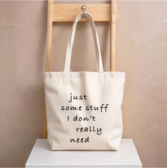 Stylish Canvas fabric text print Tote