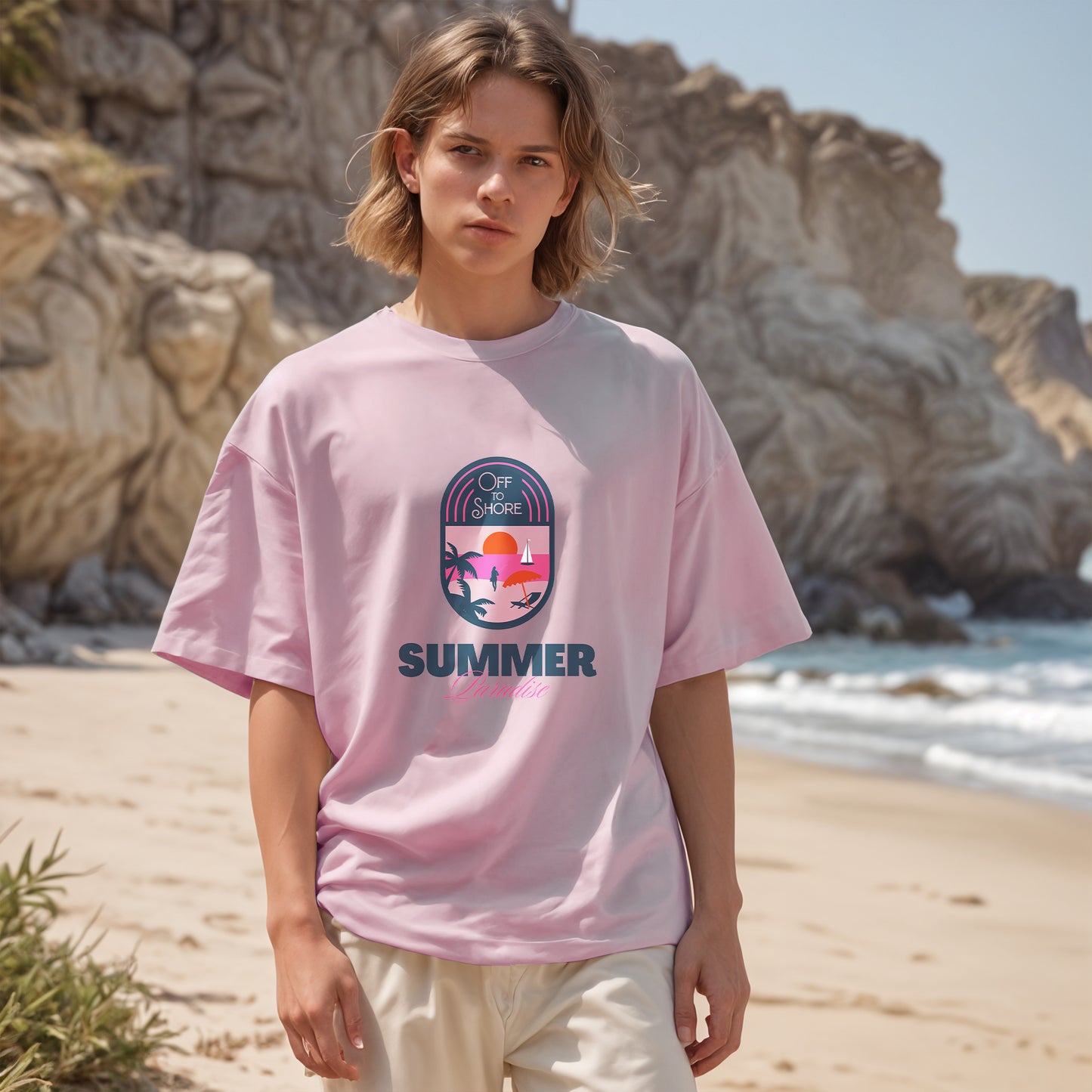 'Summer Paradise' Oversized T-Shirt