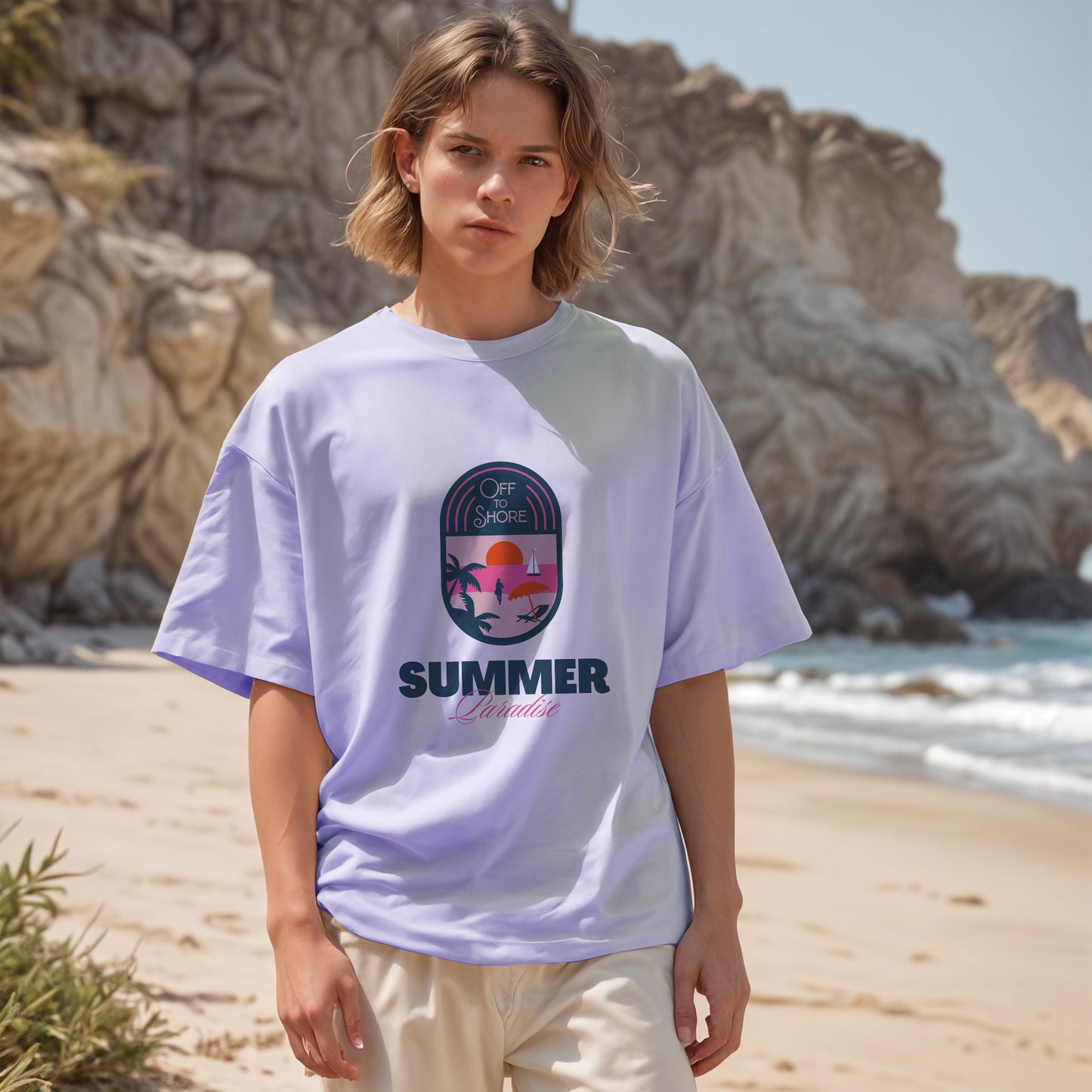 'Summer Paradise' Oversized T-Shirt