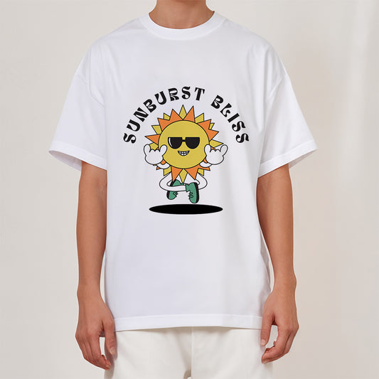 'Sunburst Bliss' graphic oversized unisex T-Shirt