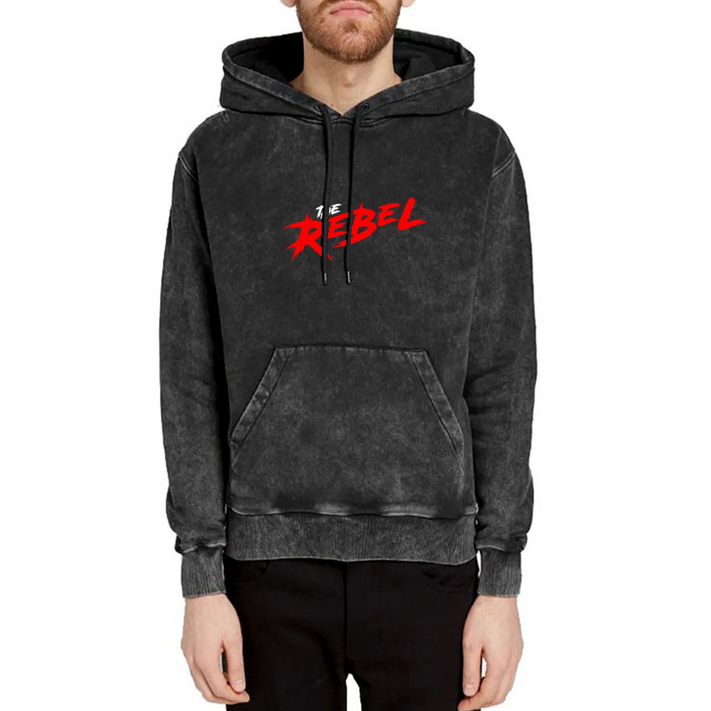 'The Rebel' Acid Wash Regular fit Hoodie