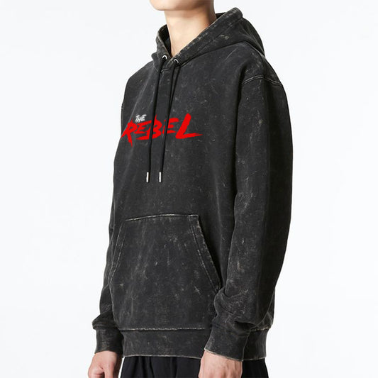 'The Rebel' Acid Wash Regular fit Hoodie