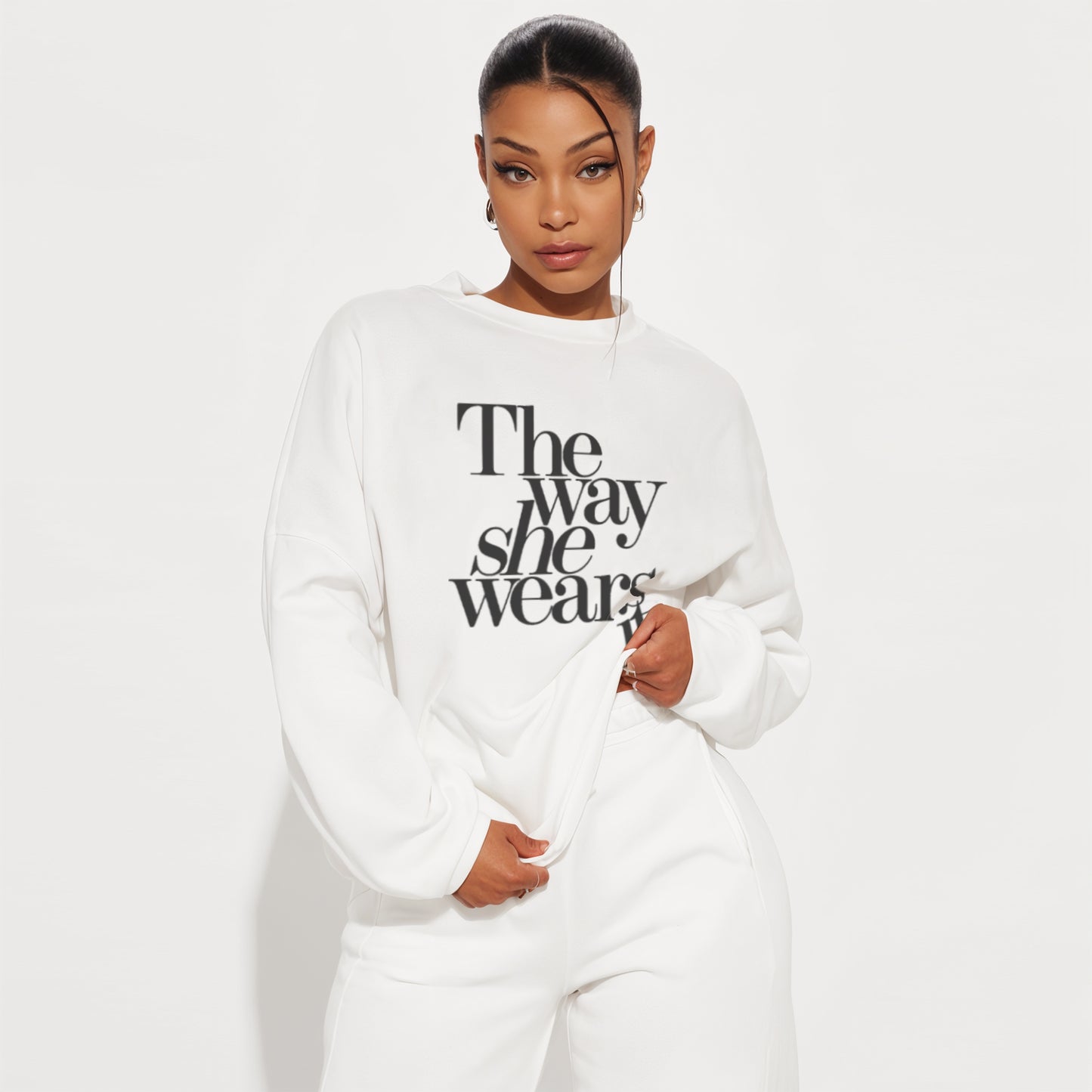 'The way she wears it' Oversized Sweatshirt