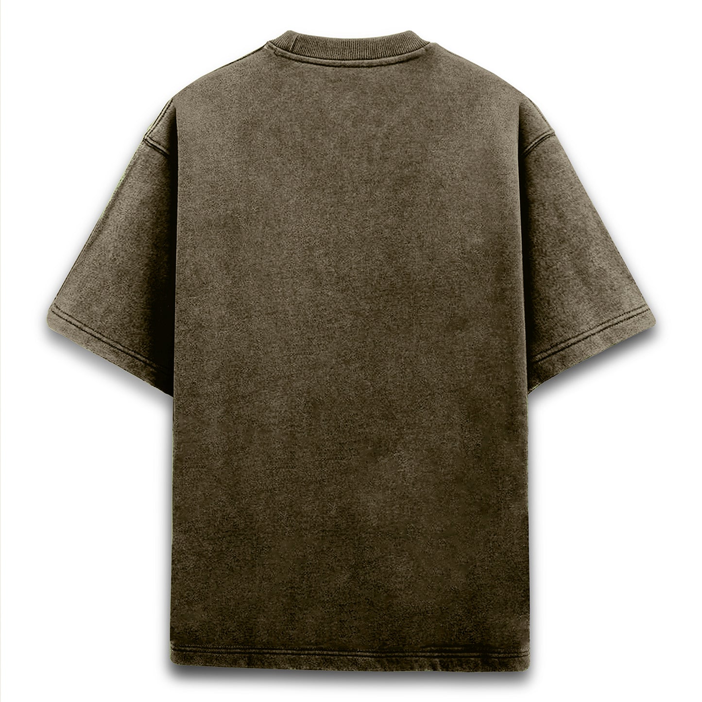 'Too Gucci for your problems' Oversized Olive Green Acid Wash T-Shirt