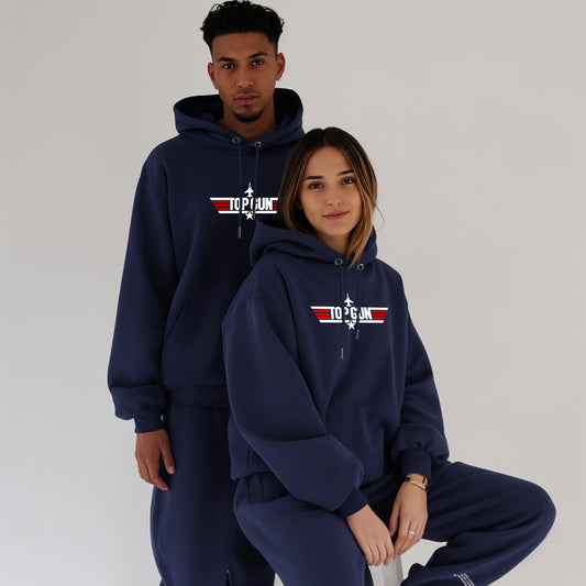 'Top Gun' Oversized Unisex Navy Blue Hoodie