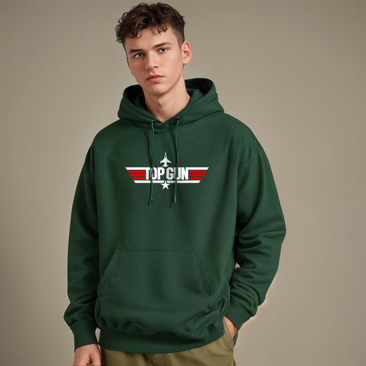 'Top Gun' Oversized Unisex Bottle Green Oversized Hoodie