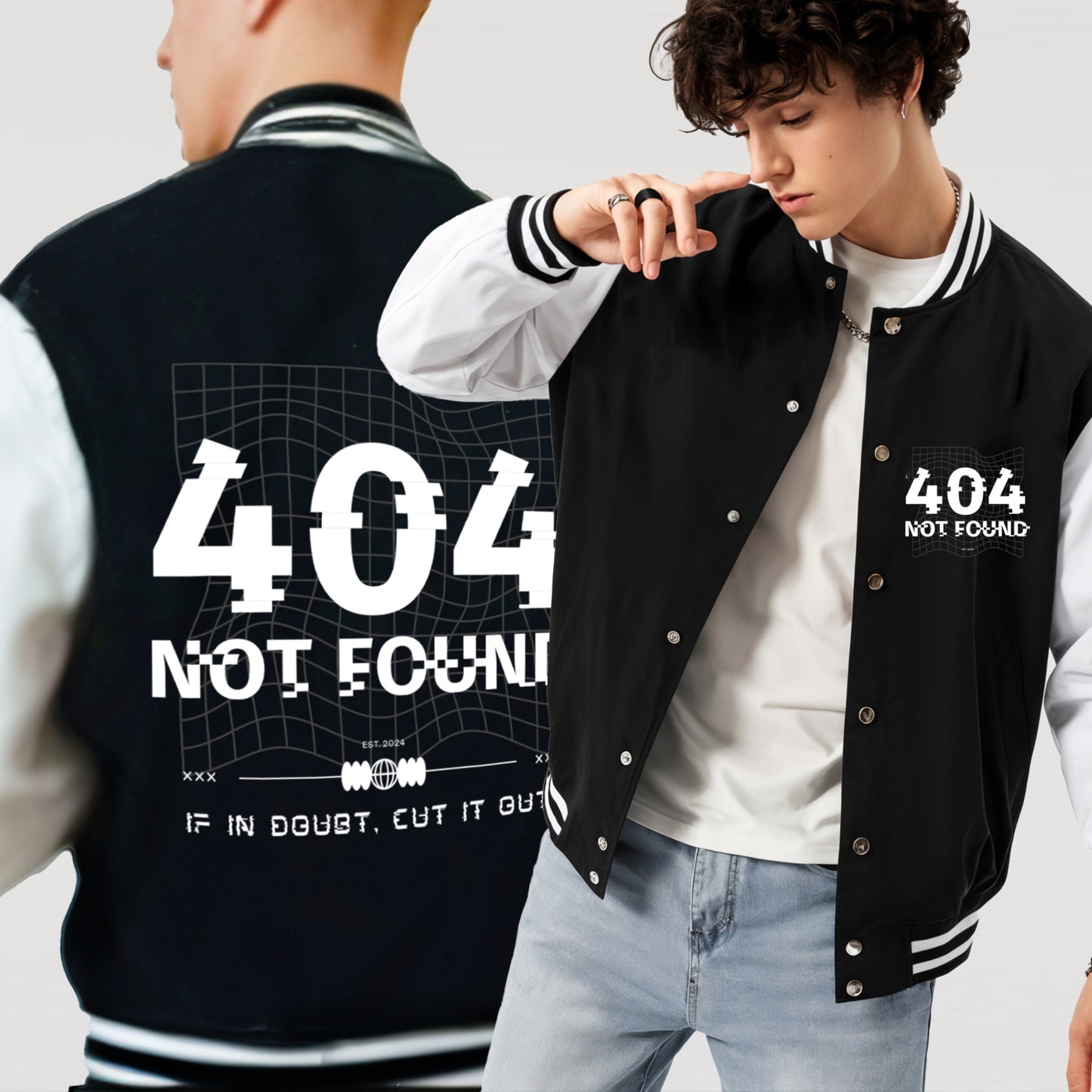 '404 ERROR' Unisex Varsity Jacket