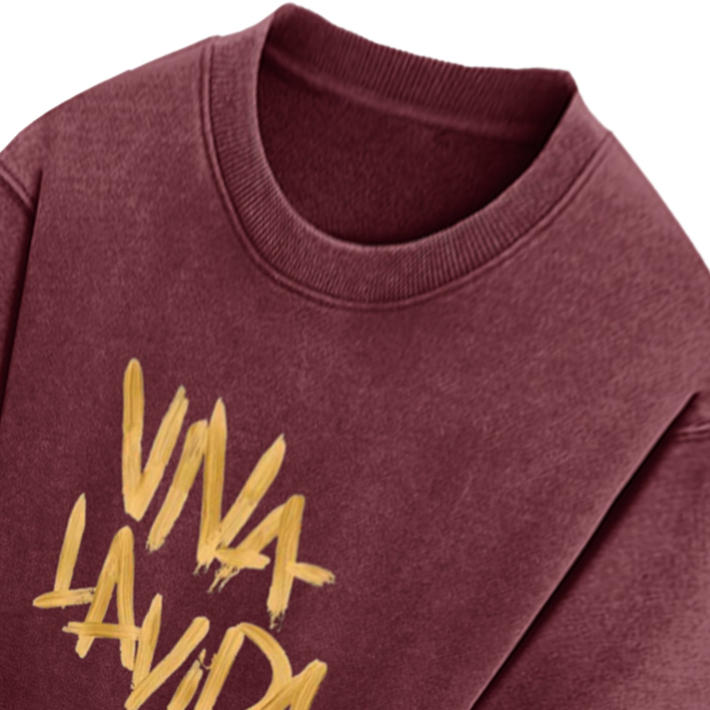 'Viva la vida' Oversized Acid Wash T-Shirt (Maroon)