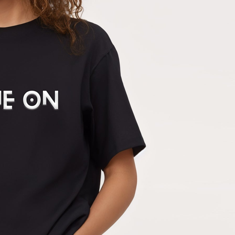 'Game On' puff print Unisex Oversized T-Shirt