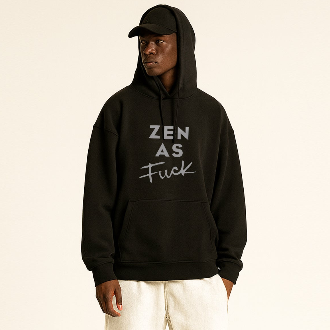 'Zen as Fuck' Unisex Oversized Hoodie