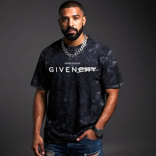 'No Fucks Given-CHY' Oversized Unisex Acid Wash T-Shirt
