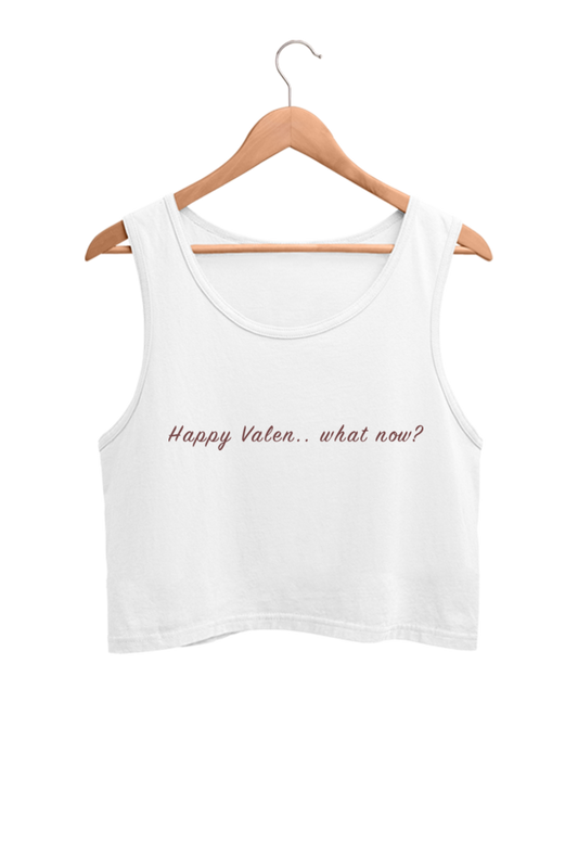 'Happy Valen...' Crop Tank Top