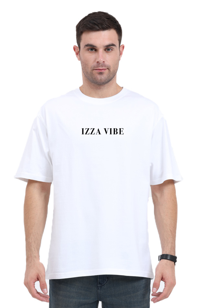 'Izza Vibe' White Oversized T-Shirt