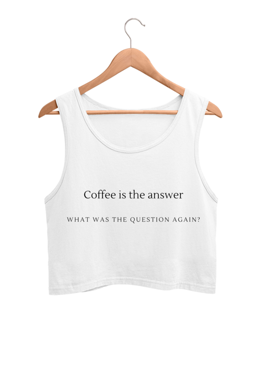 Everapparel Caffeine Pun Crop Tank Top